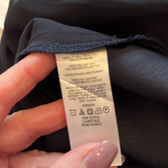 NWT LOFT Navy V-back V-front fully lined wide-leg jumpsuit - Picture 6 of 6